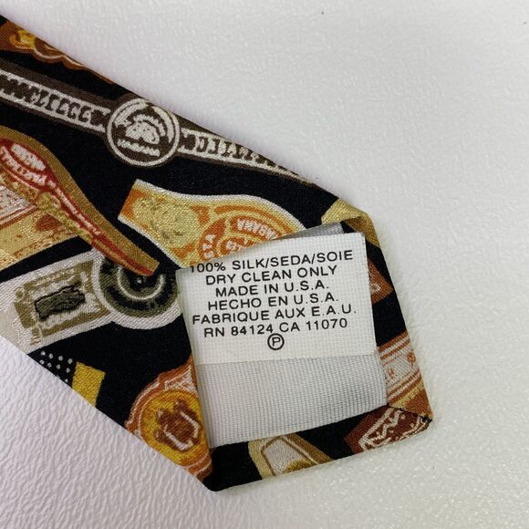 RM Style Ralph Marlin Cohiba Habana Cigar Graphic Tie 100% Silk Cuban - Picture 6 of 7
